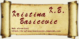 Kristina Bašičević vizit kartica